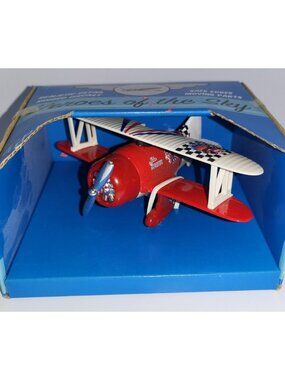 2004 Toysmith Heros Of The Sky Diecast Plane Red John American  - NEW VERY RARE!